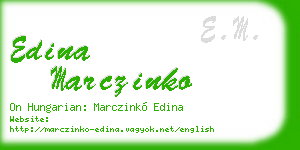 edina marczinko business card